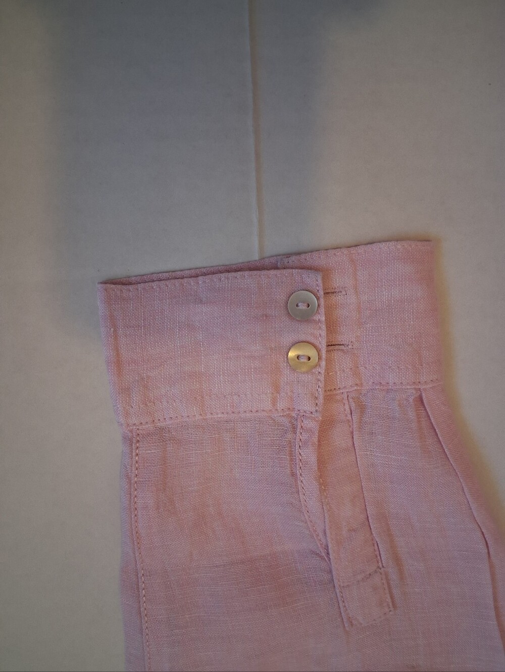 Sigrid Olsen Pale Pink Linen Shirt - Picture 6 of 9